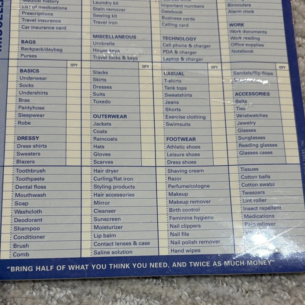 Knock Knock Pack This! Planner - Blue and White